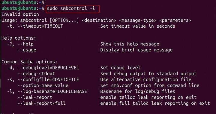 smbcontrol command in Linux10