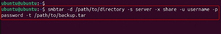 smbtar Command in Linux6