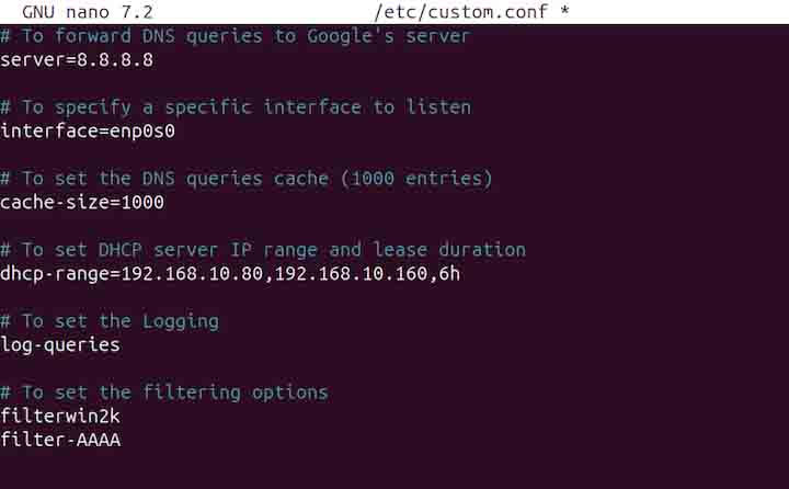 Starting dnsmasq Server with Custom Settings 1