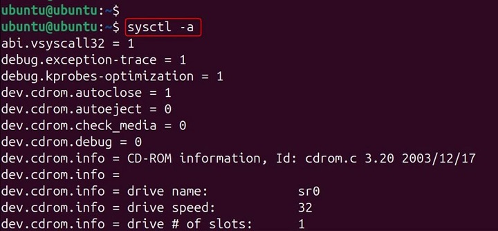 sysctl Command in Linux3