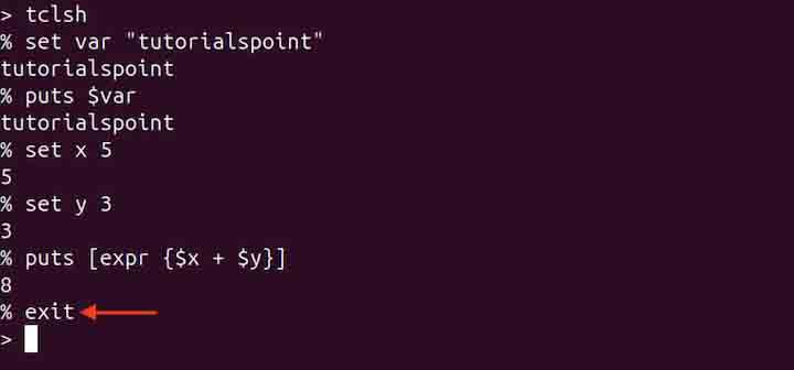 tclsh Command in Linux5