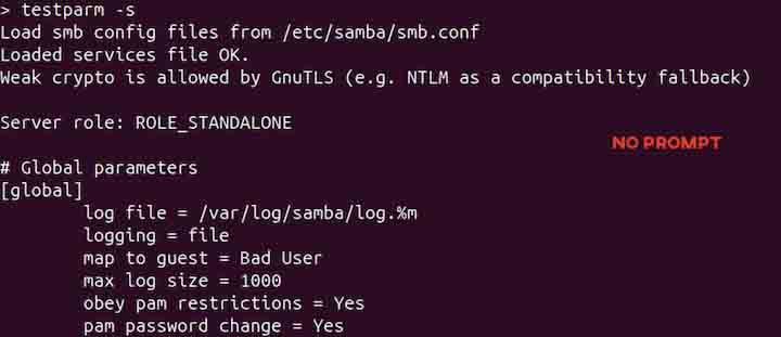 testparm Command in Linux2