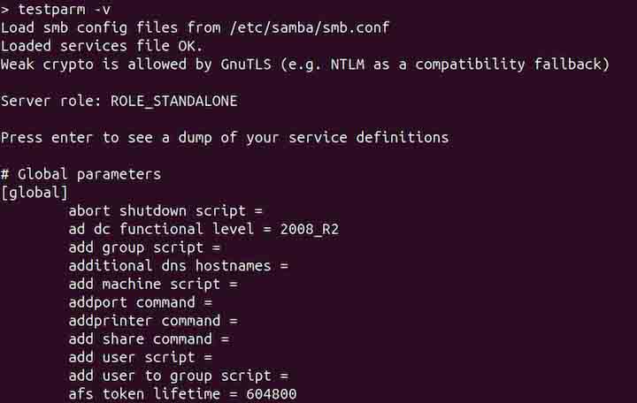 testparm Command in Linux3