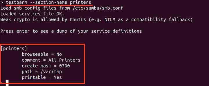 testparm Command in Linux6