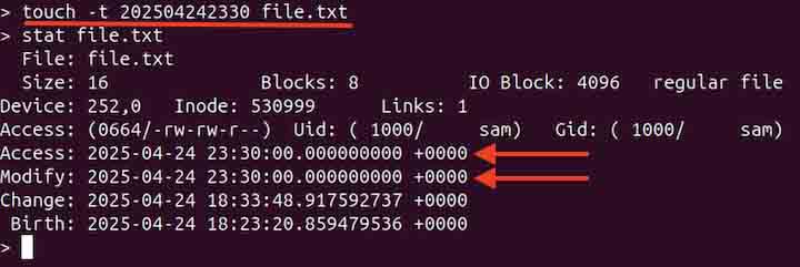 touch Command in Linux5