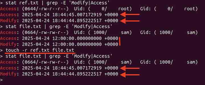 touch Command in Linux7
