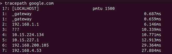 tracepath Command in Linux1