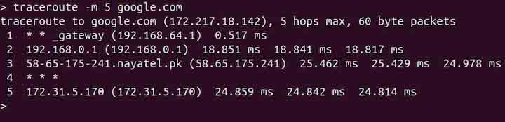 traceroute Command in Linux4