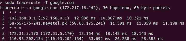 traceroute Command in Linux7