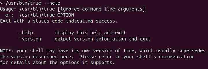 true Command in Linux4