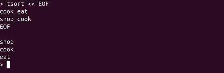 tsort Command in Linux3