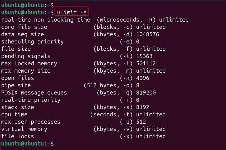 ulimit Command in Linux7