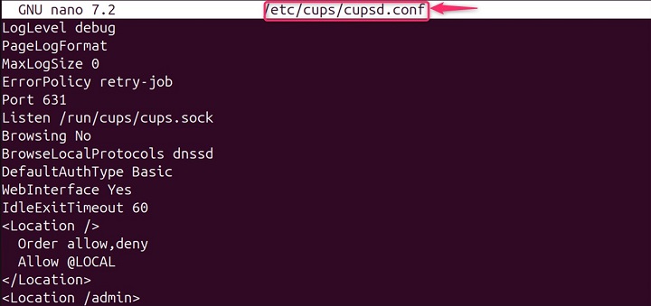 Understanding cupsd Command