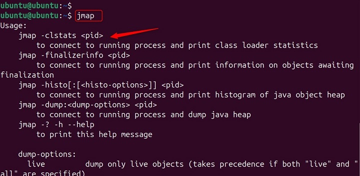 Understanding jmap Command