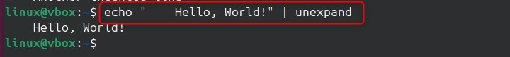 unexpand Command in Linux6