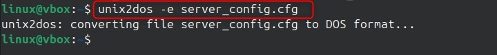 unix2dos Command in Linux2