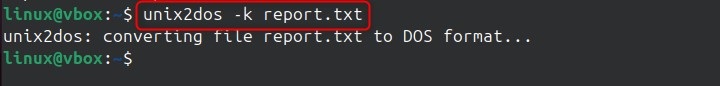 unix2dos Command in Linux3