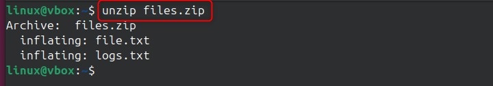unzip Command in Linux1