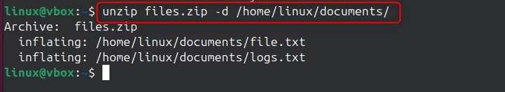 unzip Command in Linux2