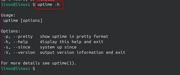 uptime Command in Linux2