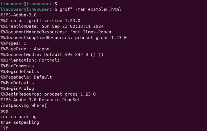 Using Different Macro Package in Groff