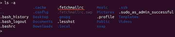 Verify Permissions Use ls -a Command