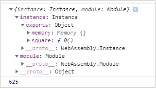 WebAssembly Instantiate