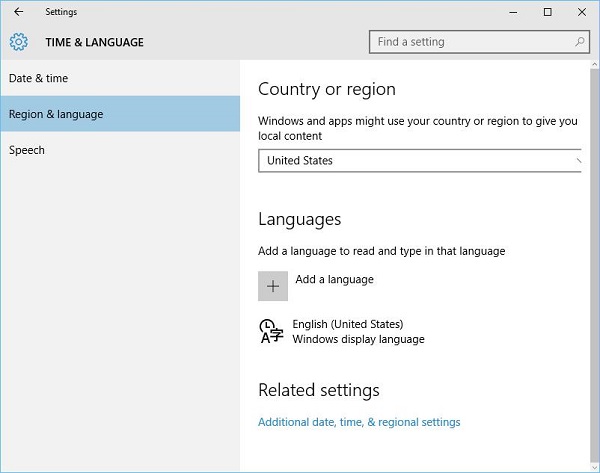 Localization Time Setting